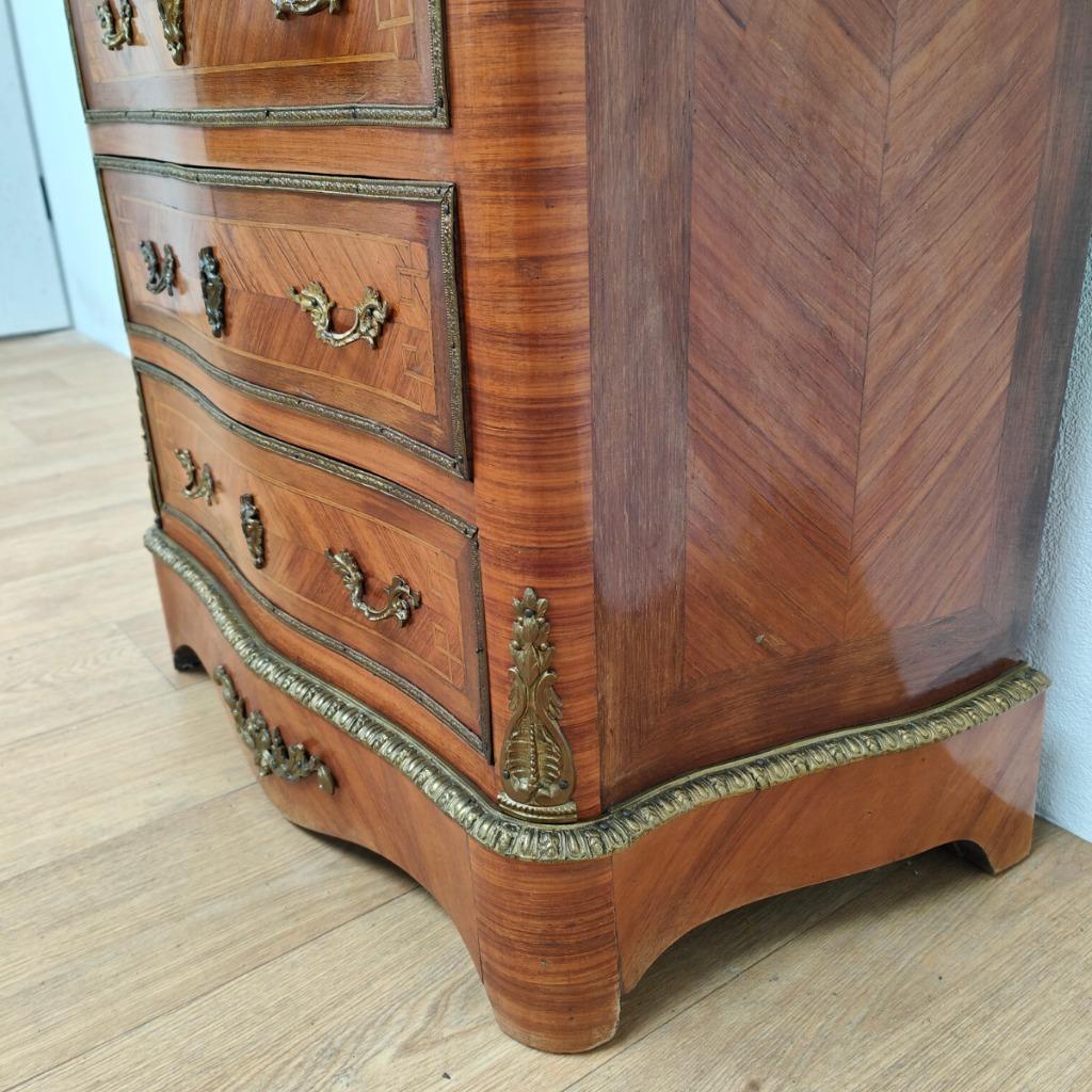 Antiek Franse Secretaire Wandkast Ladekast Met Marmer Blad image 22