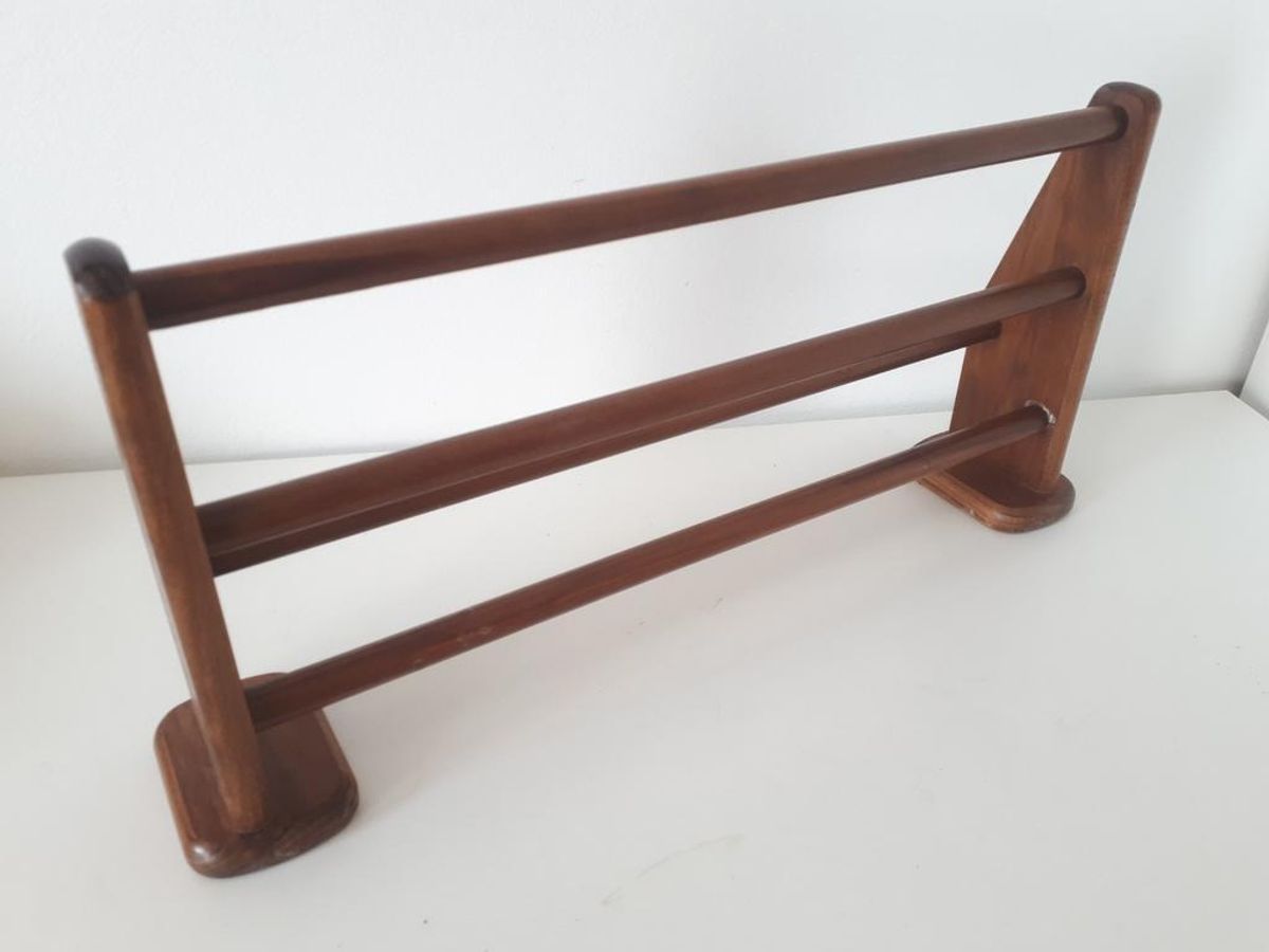 Vintage Pannerek Houten Keukenrek Piet Zwart Stijl image 5