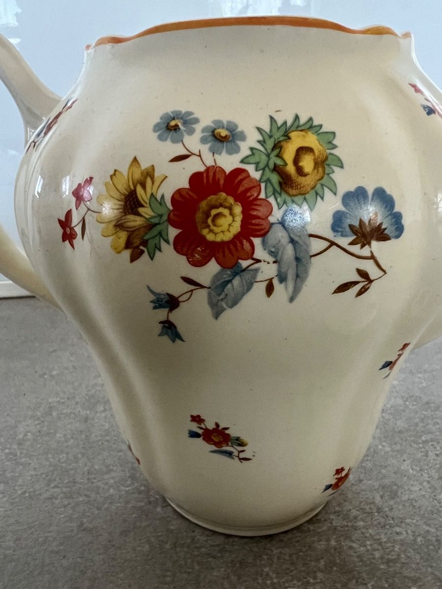 Vintage Porseleinen Bloemen Theepot image 3