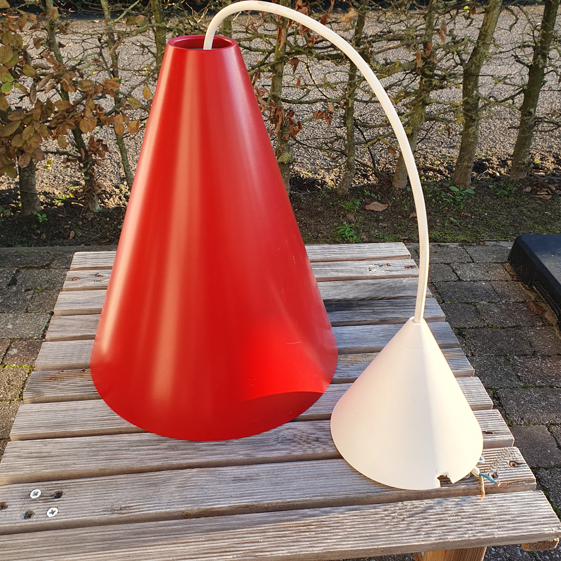 Vintage - Hanglamp - Kegelvorm - Rood - IKEA image 2