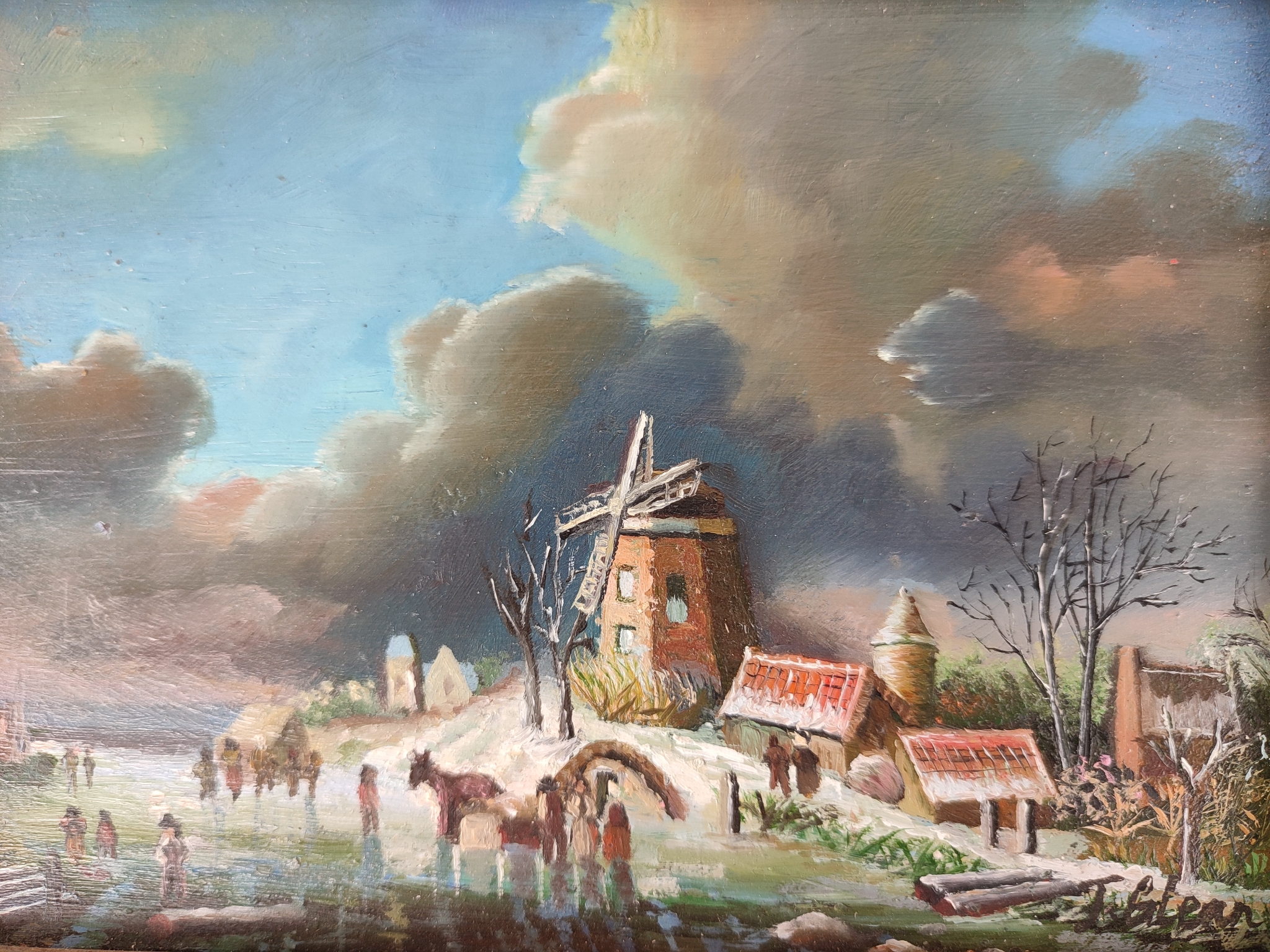 J. Glenn - Dorp Met Molen image 3