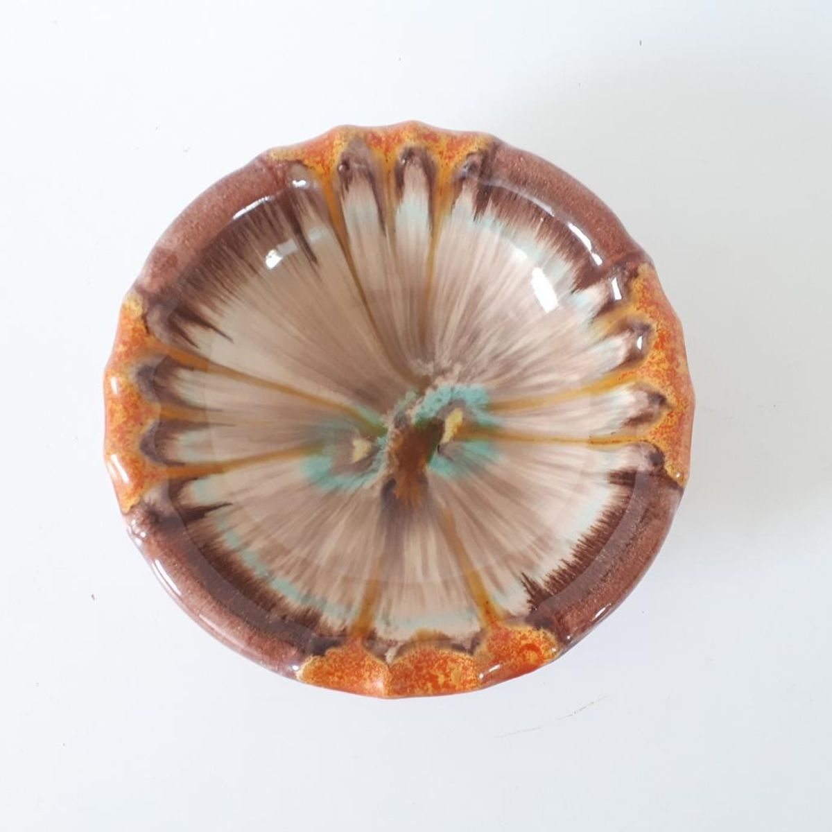 * Antieke Keramieke Schaal Fruitschaal image 2