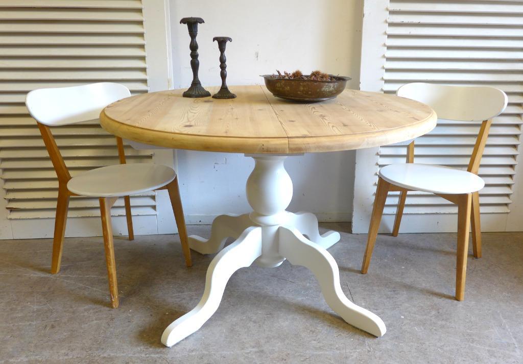 Prachtige Witte Landelijke Uitschuifbare Tafel image 6