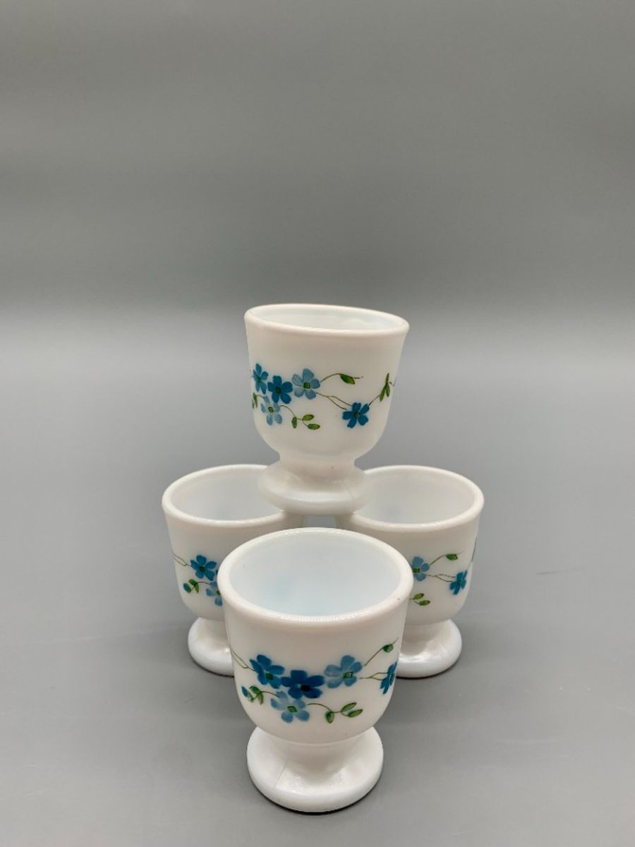 Vintage Arcopal France Veronica Eierdopjes Set Van 6 image 4