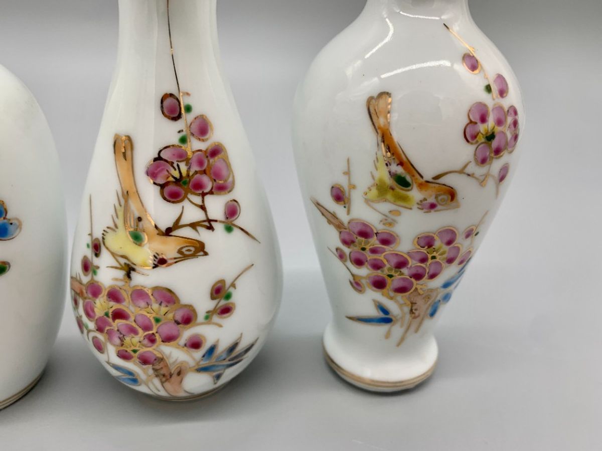 Set Vaasjes China Birds And Flowers image 3