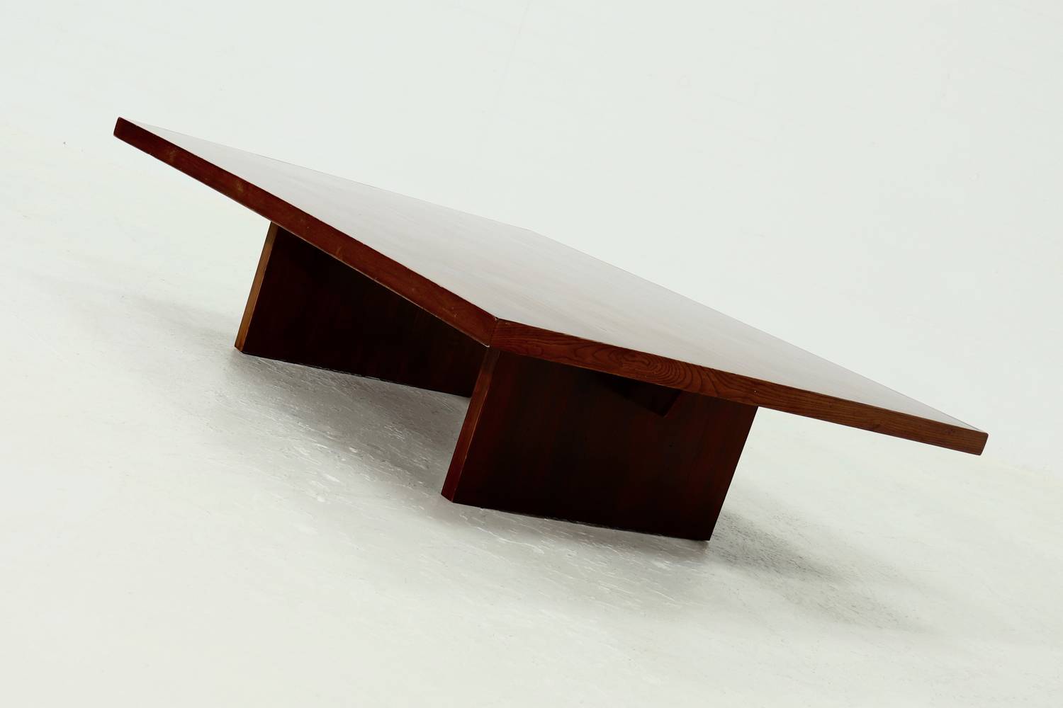Large Bamboo And Wood Coffee Table By Axel Vervoordt 1980s image 4