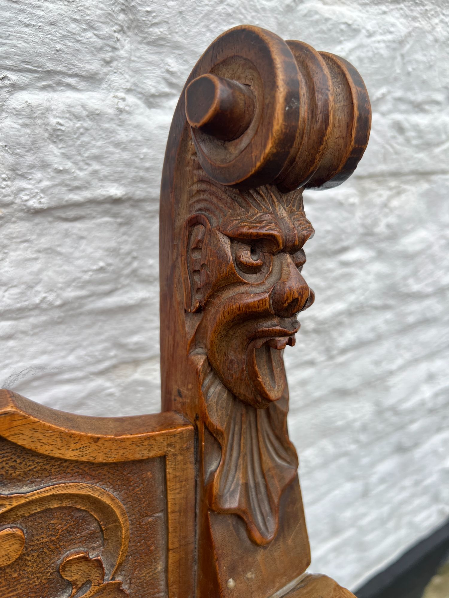 Antieke Stoel - Dagobertstoel Met Mooie Details En Kussentje image 6