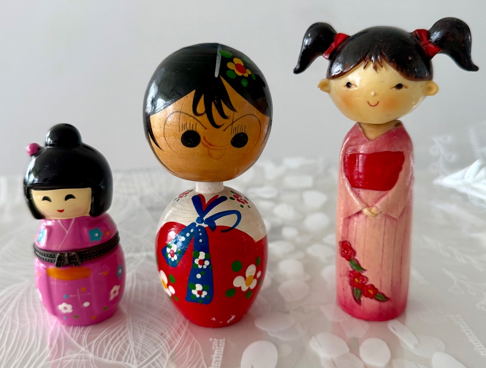 5 X Leuke Houten Japanse Stijl Beeldjes Met Bewegende Hoofd image 6
