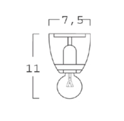 Esedra Billy Ceiling E14 Helder/Mat  Plafondlamp Transparant image 3