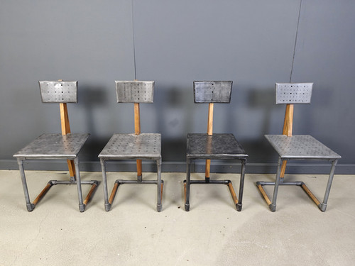 Vintage Industrial Chairs, 1970s - Set Of 4 image 3