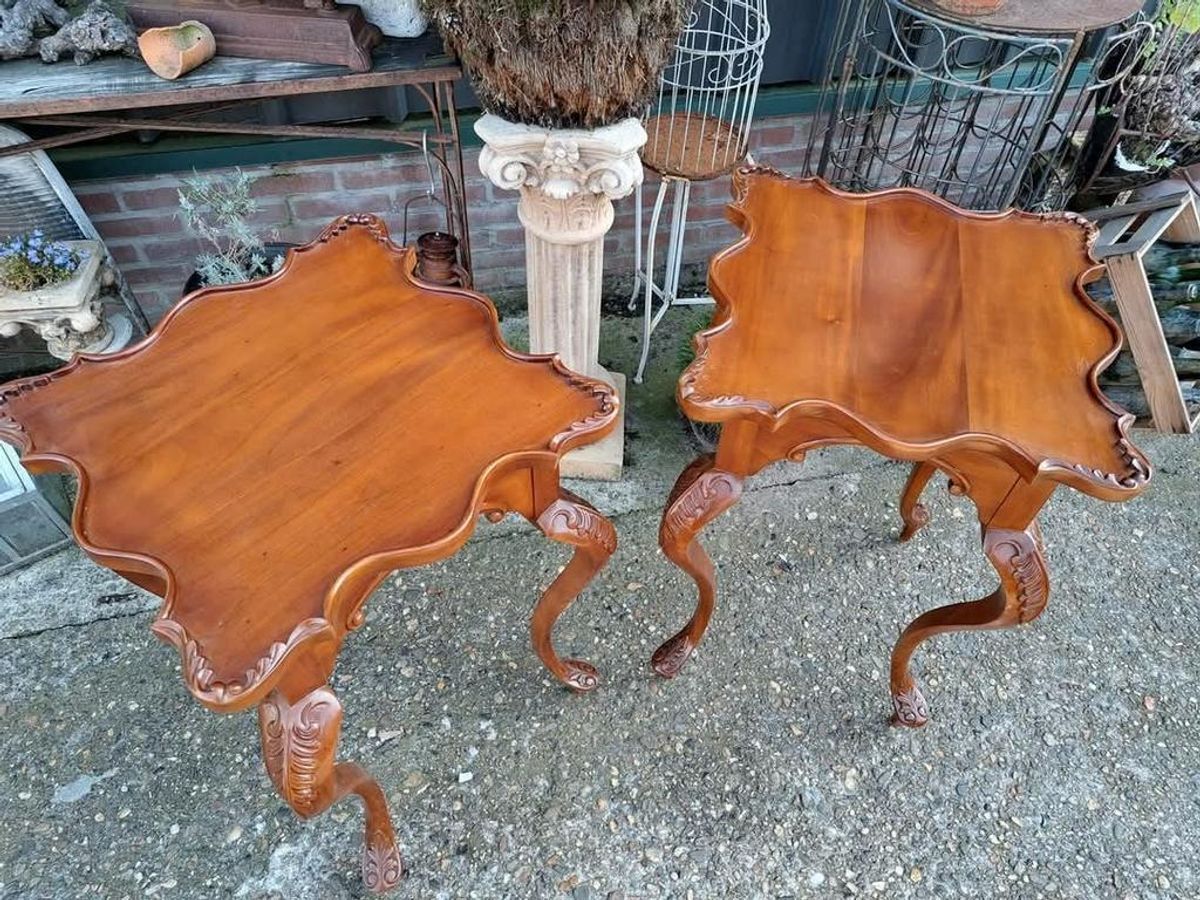 Klassieke Mahoniehouten Bijzettafel, Plantentafel, Console, image 6