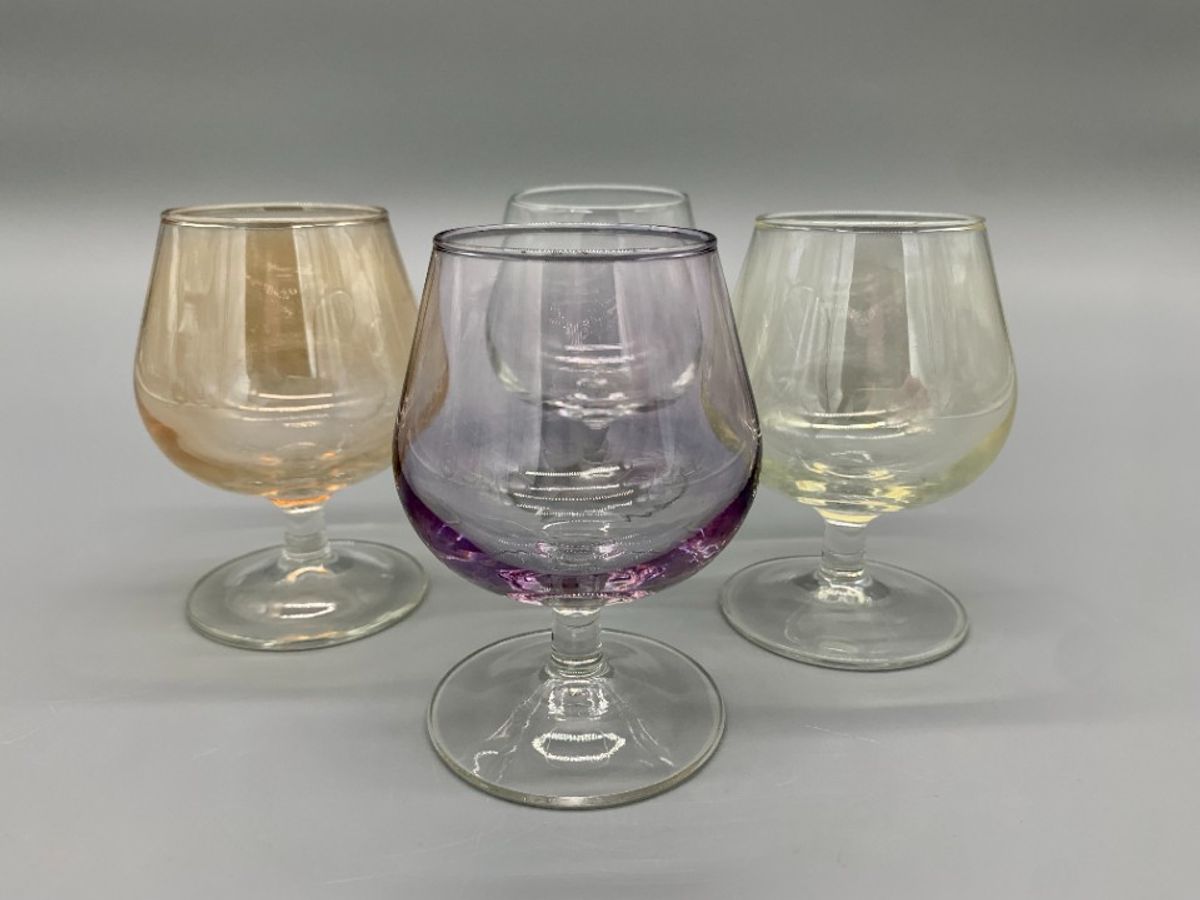 Set Cognac Glazen Gekleurd Parelmoer Glans 4 Stuks image 4