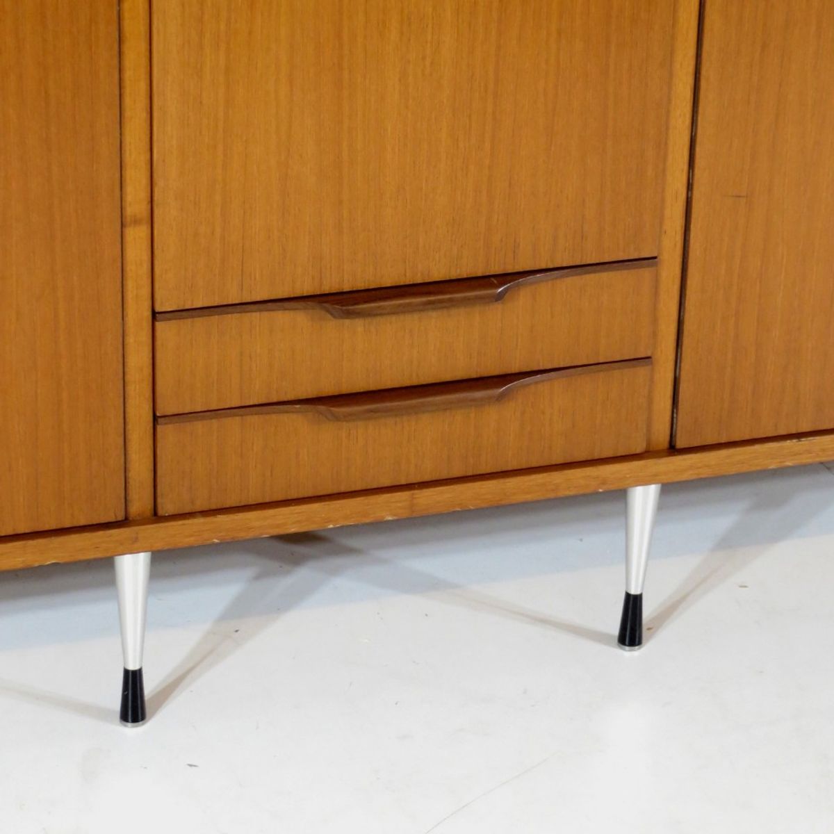 Grote Vintage 5-deurs Teak Kledingkast In Italiaanse Stijl, 1960s image 3
