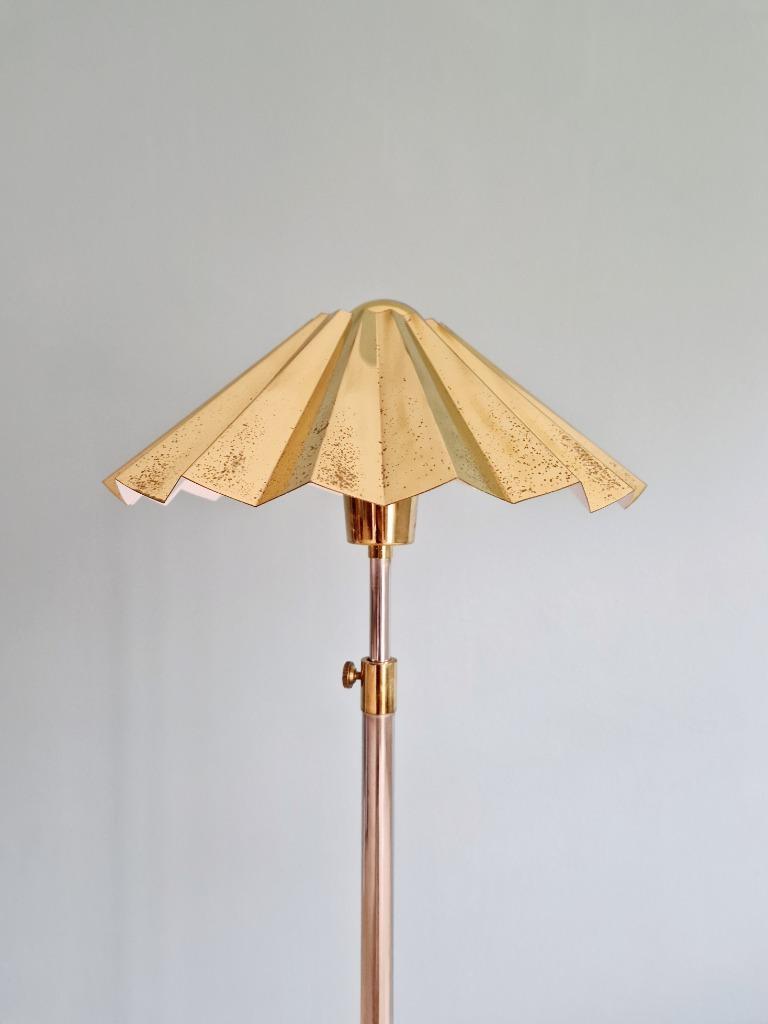 Lampe Sur Pied En Métal Chromé Et Laiton, 1970 image 10