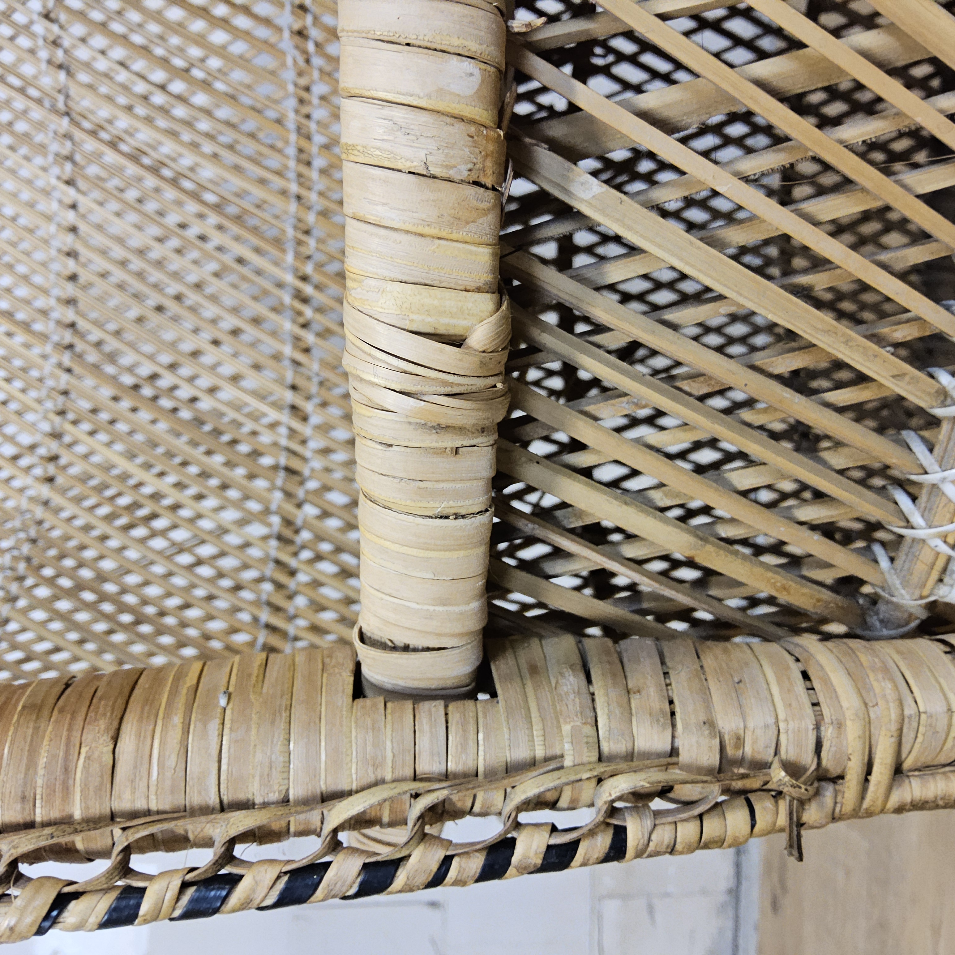 Vintage Geweven Rotan / Rattan Stoel / Luie Bohemian Stoel ( Lazy Rotan Chair ) image 13