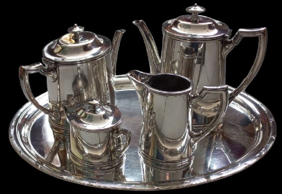 Wellner Soehne Verzilverd Koffie/theeservies. image 7