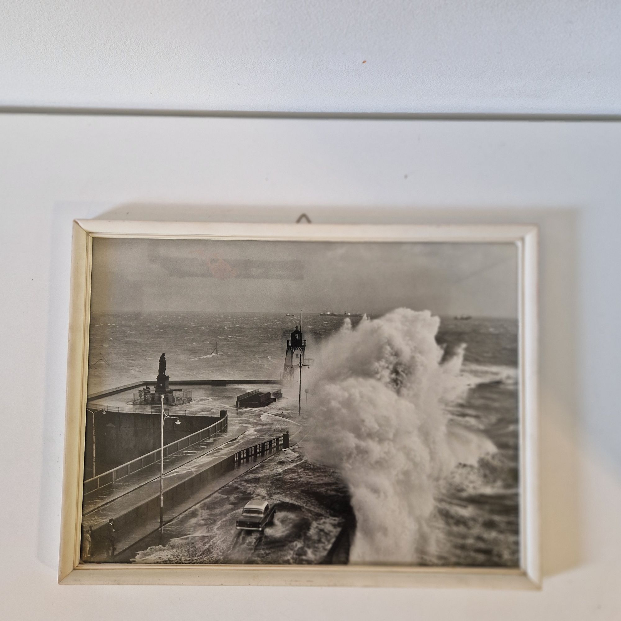 Vintage Foto In Lijst Vlissingen Kade Antieke Auto Zee Photo image 4
