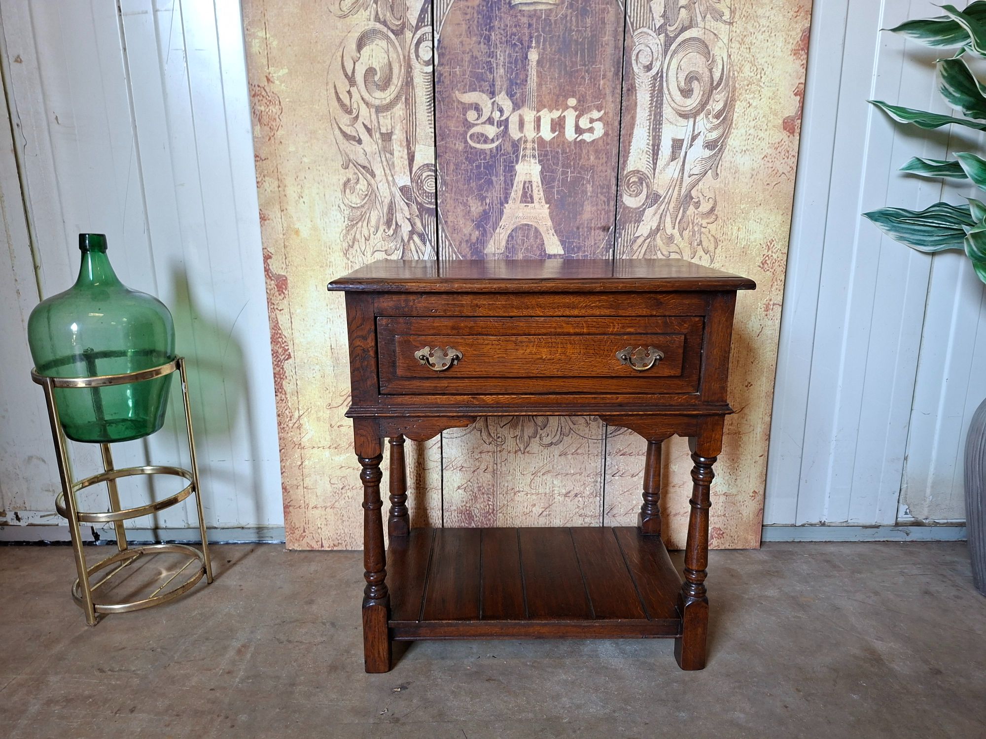 Antiek Klassieke Engels Sidetable, Haltafel, Wandconsole Afm.65x39m En 71cm Hoog. image 2