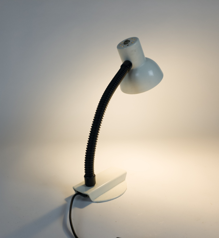Hala Zeist - Bureaulamp - Model 703 - Flexibele Hals - Wit - 70'S image 6