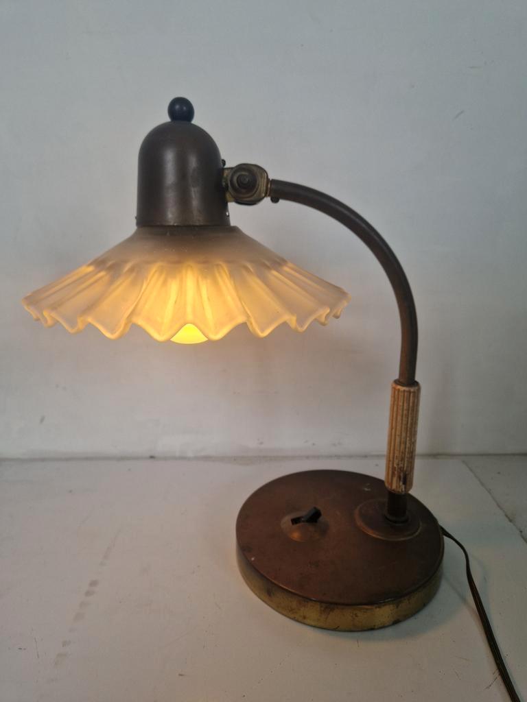 Jaren 30 Art Deco Bureau Lamp Notaris Lamp. image 5