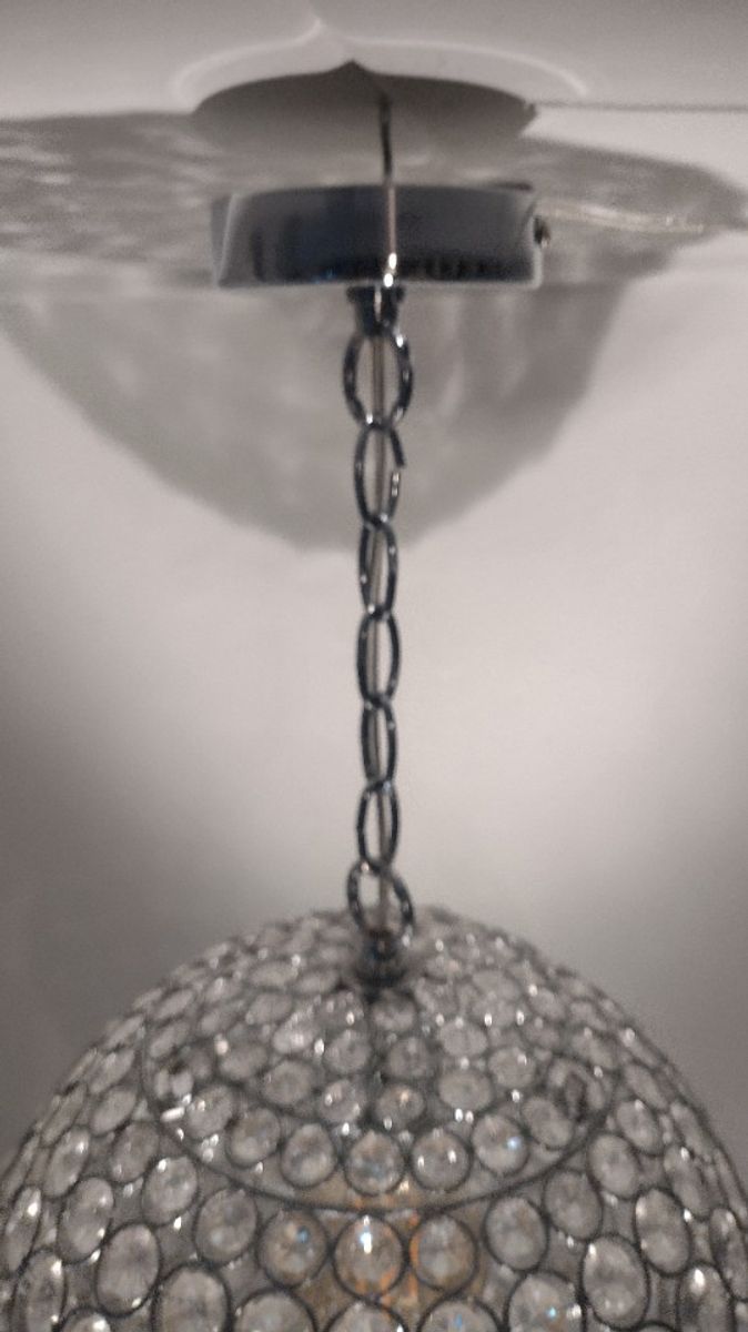 Vintage Hanglamp Met Kristal Glas image 9