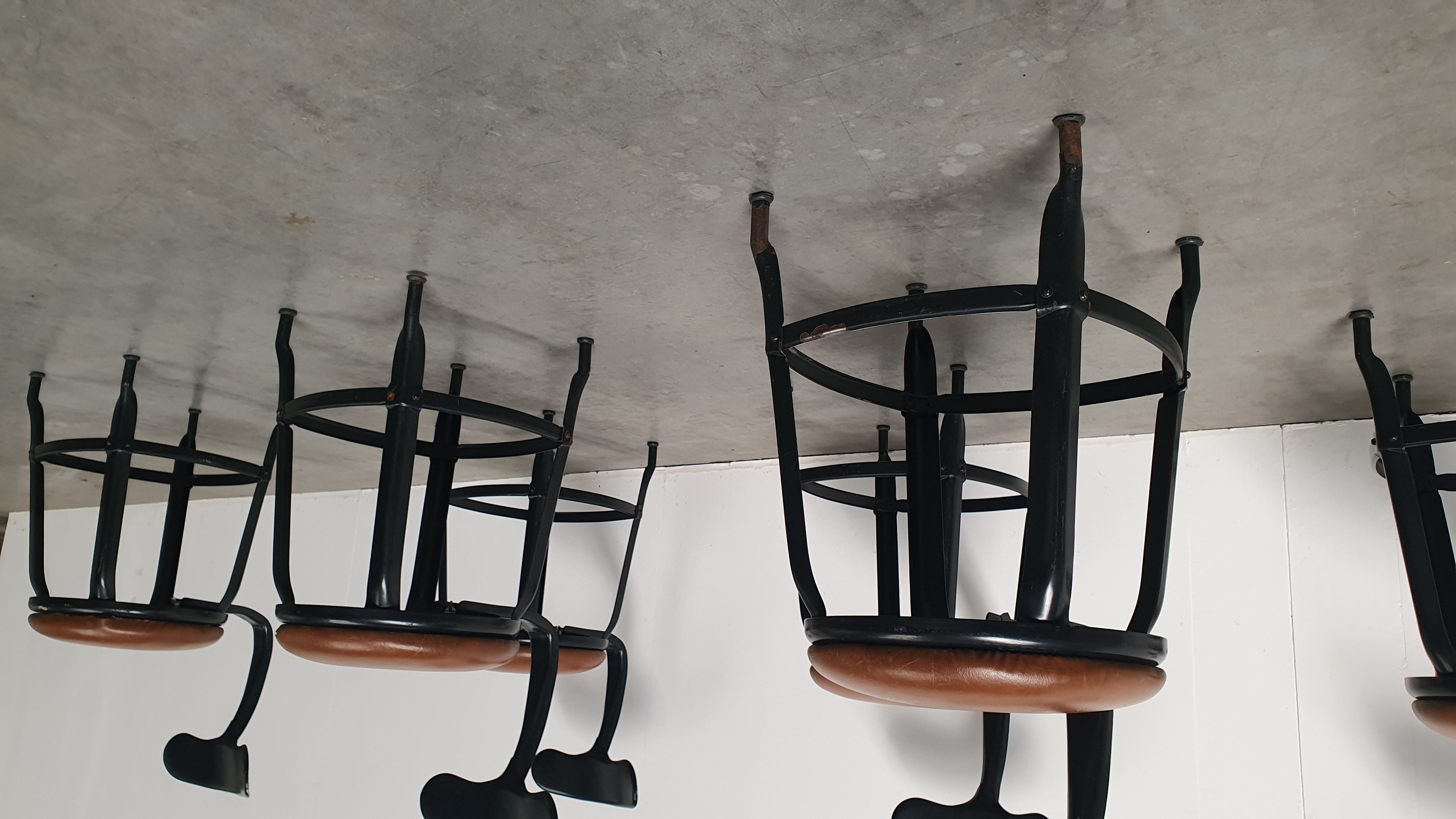 6x Chaise Nicolle Franse Industriële Metalen Design Stoelen image 9