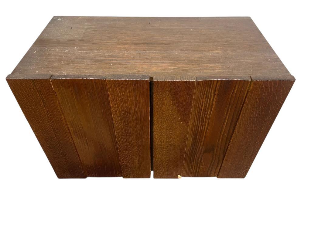 Vintage Hangende Muurkast / Wandkast In Hout image 10