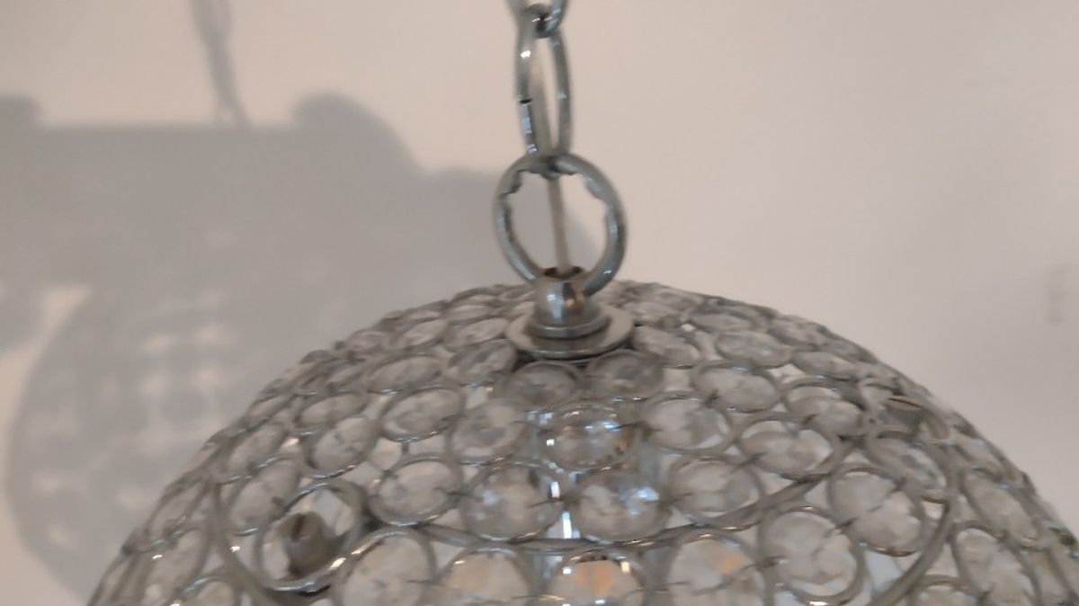 Vintage Hanglamp Met Kristal Glas image 13