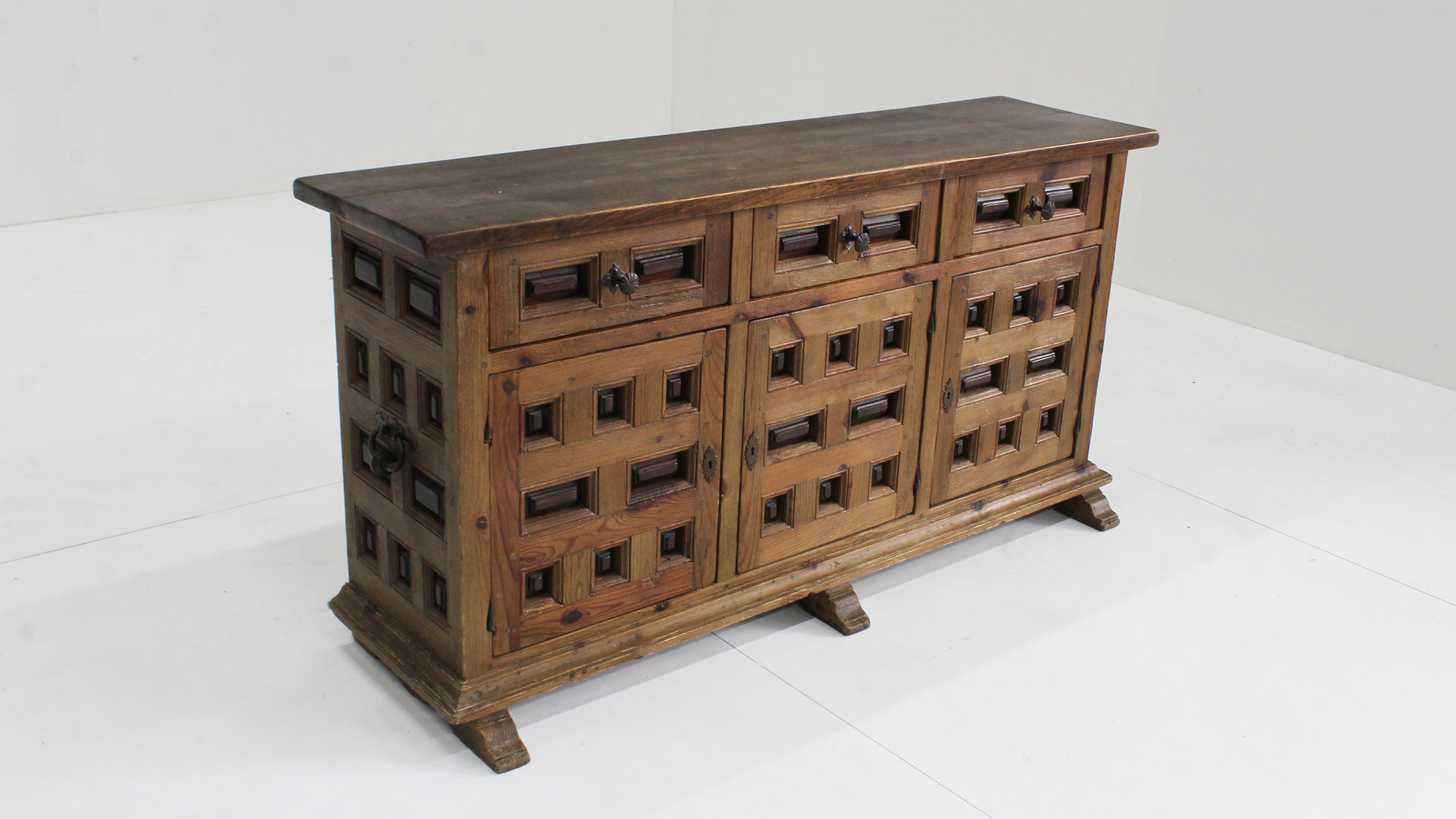Vintage Spaans Houten Brutalist Dressoir 1960s image 5