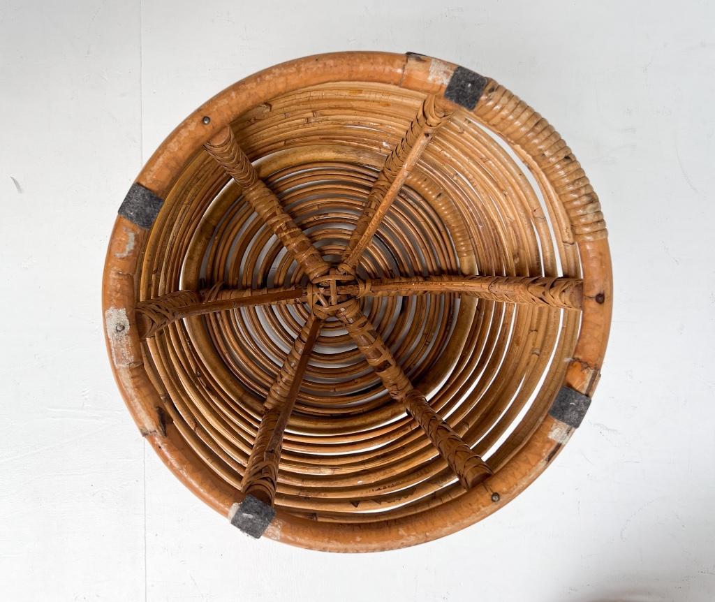 Set Van 2 Rotan Designkrukjes Van Tito Agnoli, 1960's image 2