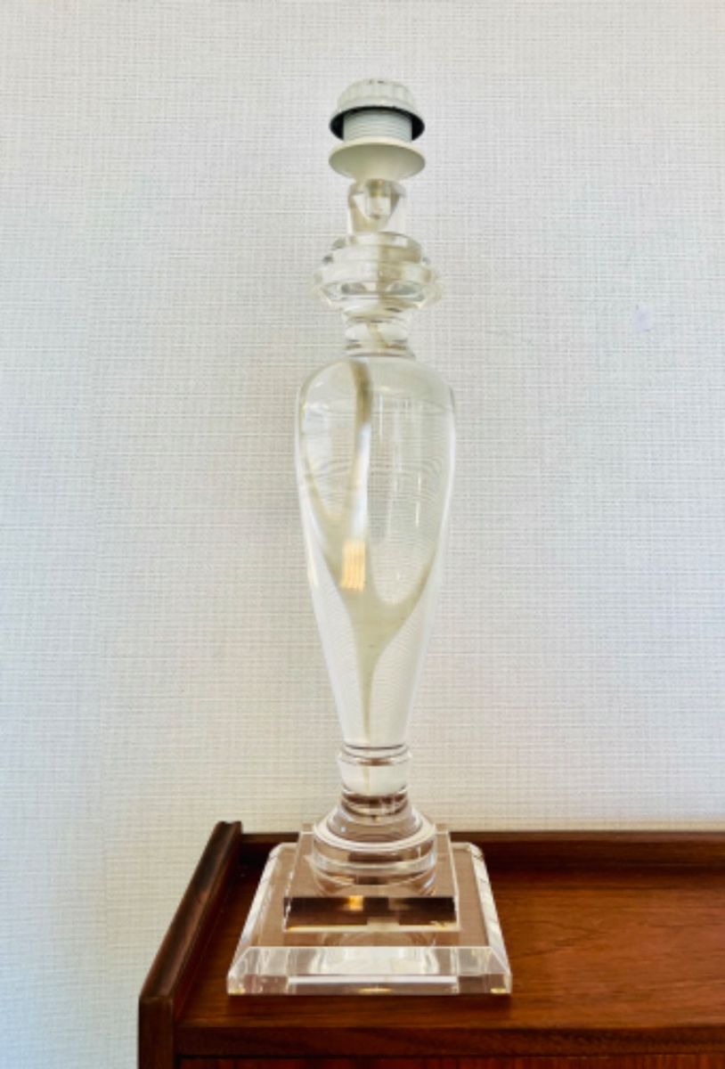 Lucite Vintage Transparante Plexiglas Lamp image 4