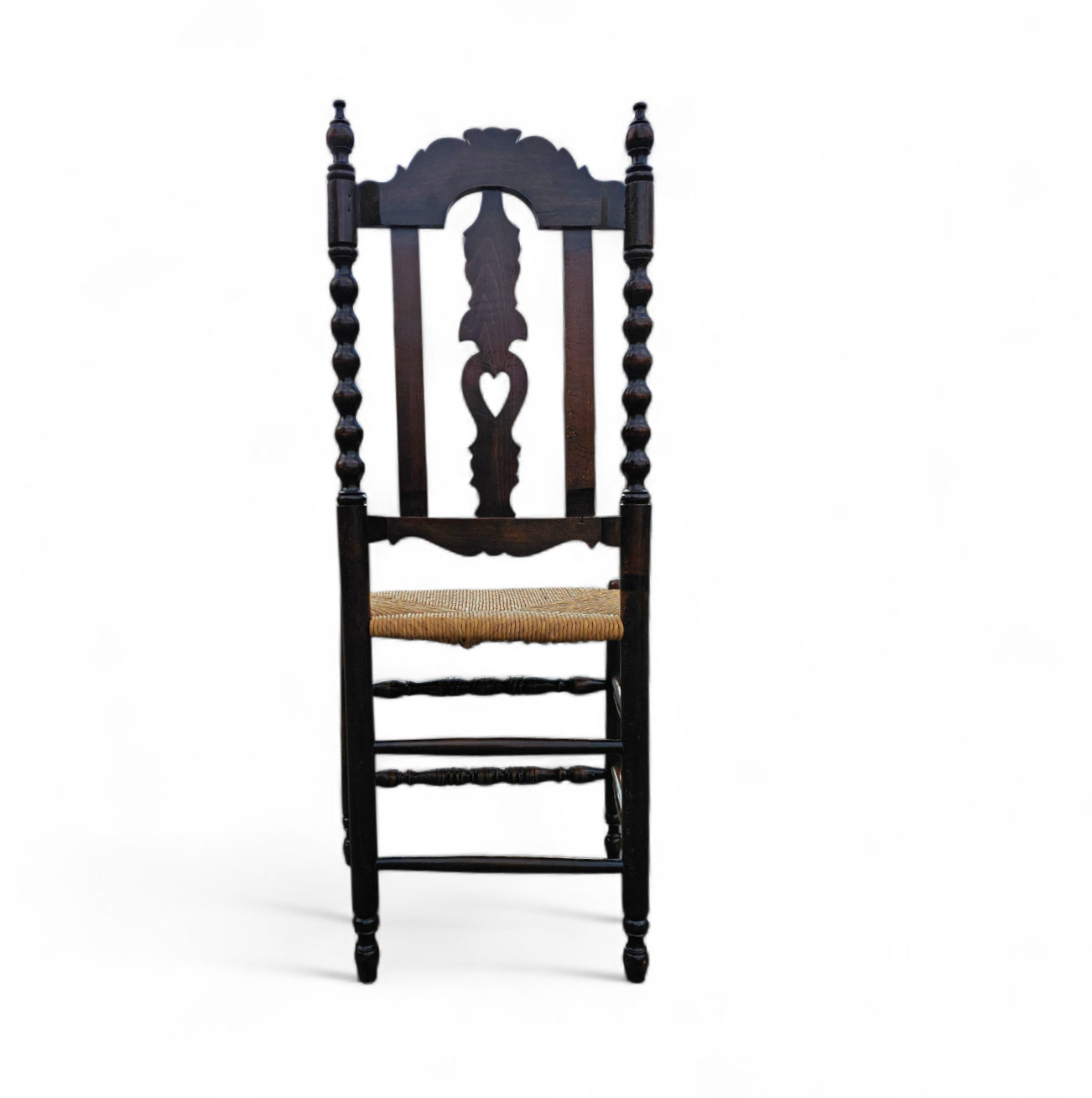8 ( 2 X Armrest ) X Ornate Wood / Bobbin / Wicker Dining Chair / Studded Chairs image 4