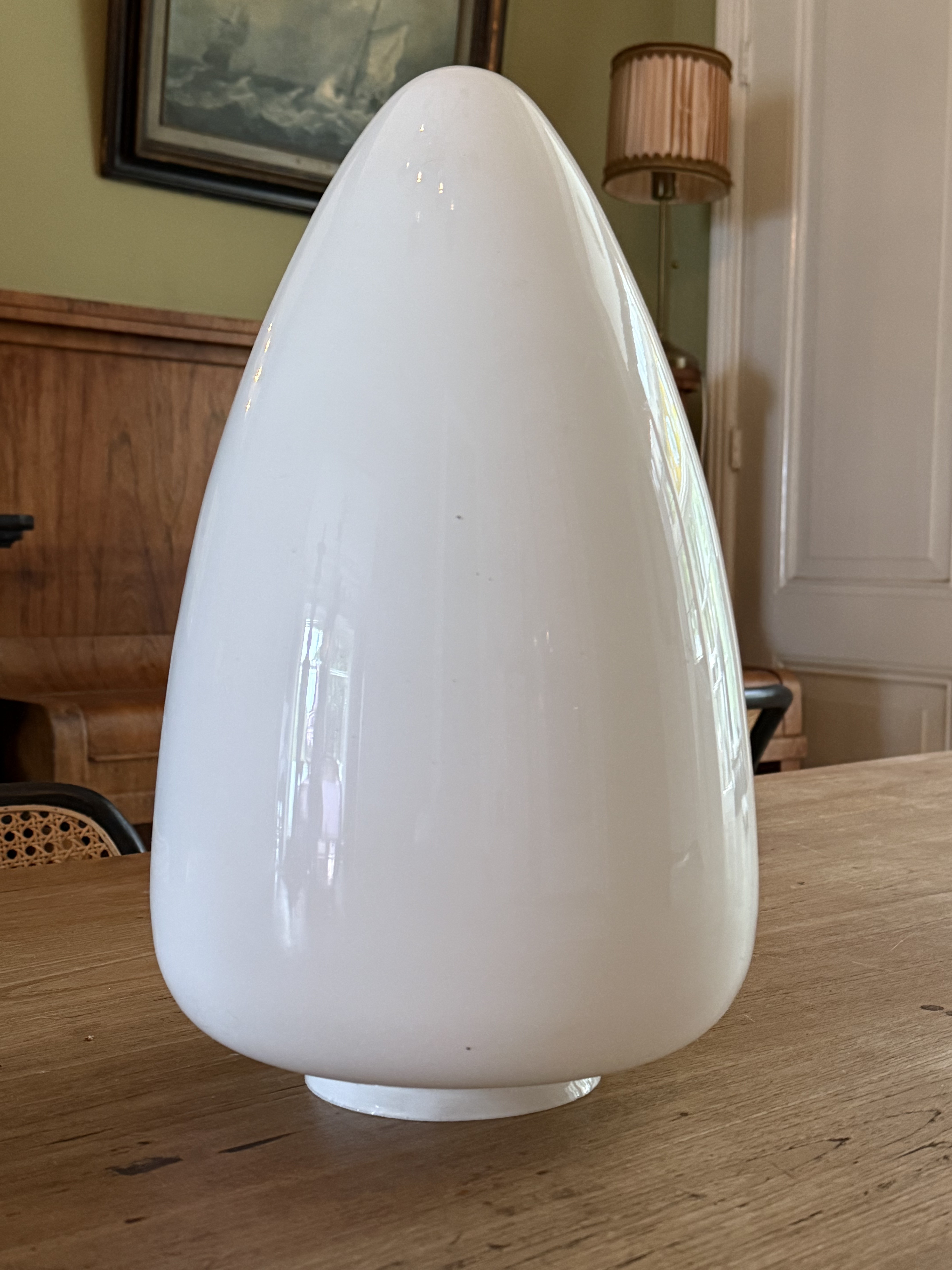 Mooie Wit Glazen Lampenkap Van Gispen image 2