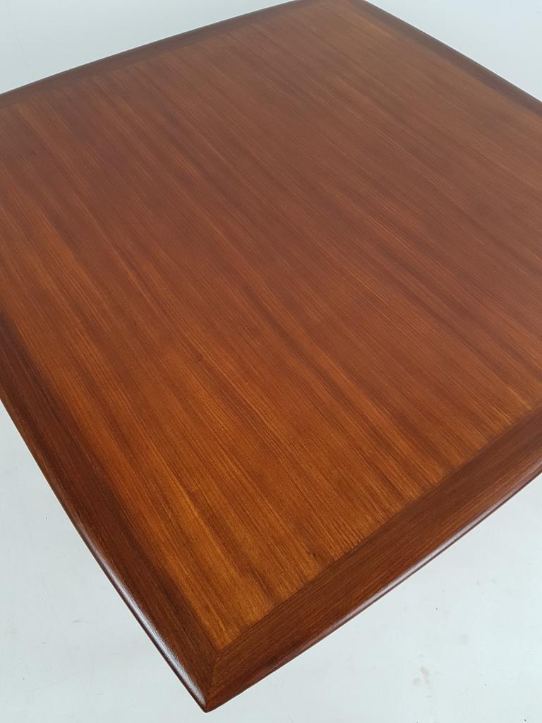 Vintage Teak Houten Salontafel Vierkant Deens Design image 4