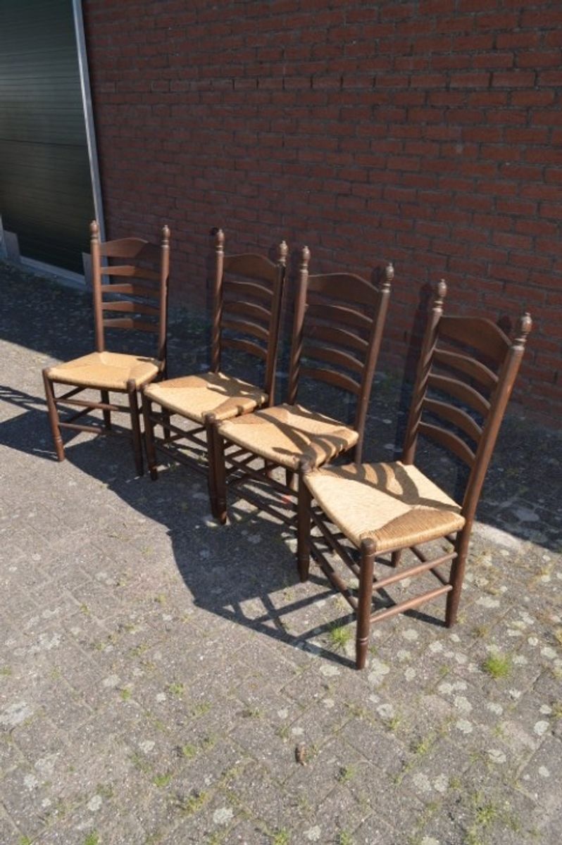 Knopstoelen Donker Eiken Set Van 4 image 6