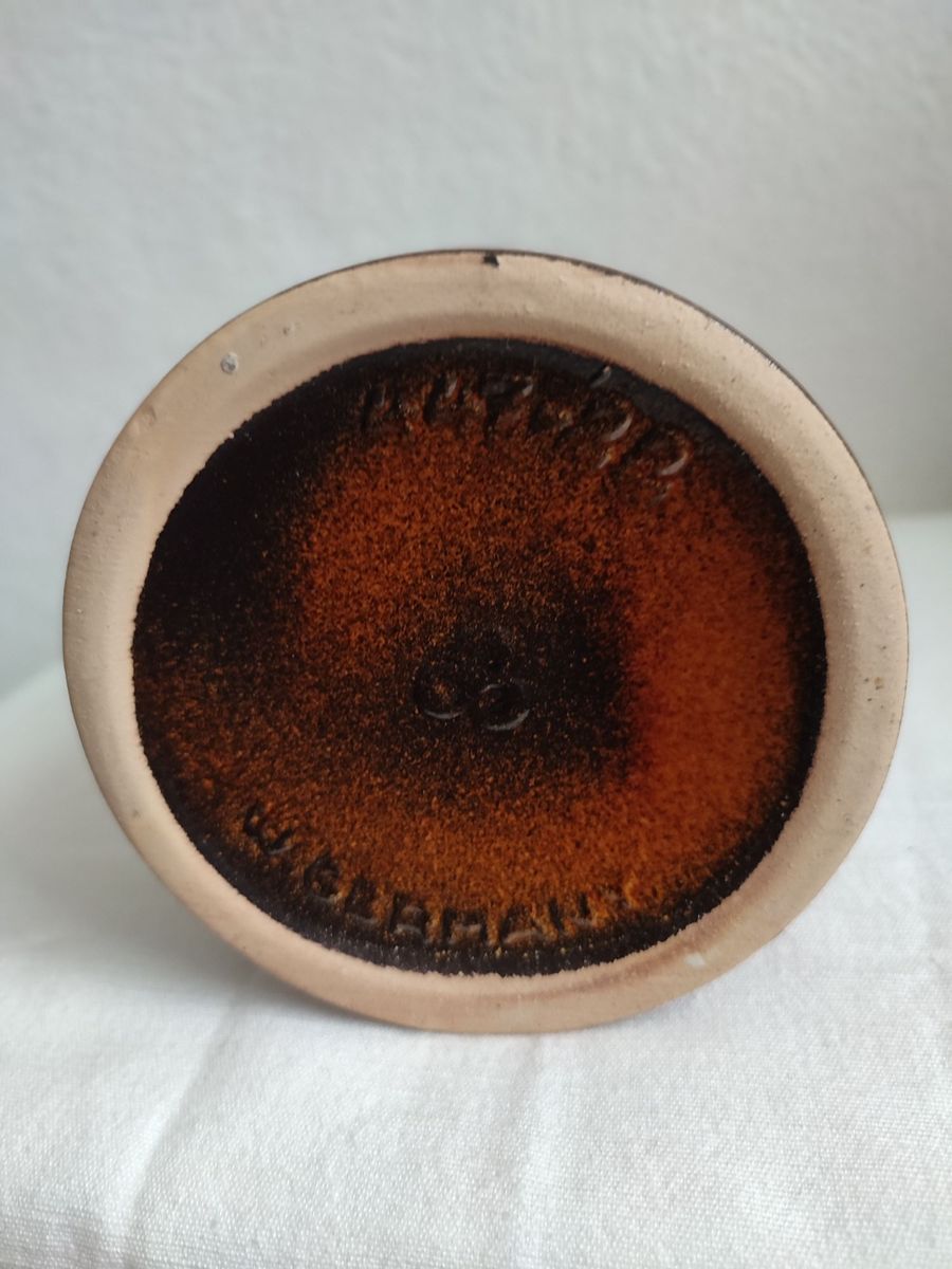 Vintage Scheuring West Germany Vaas Karaf Rood Bruin Lava 447-22 image 7