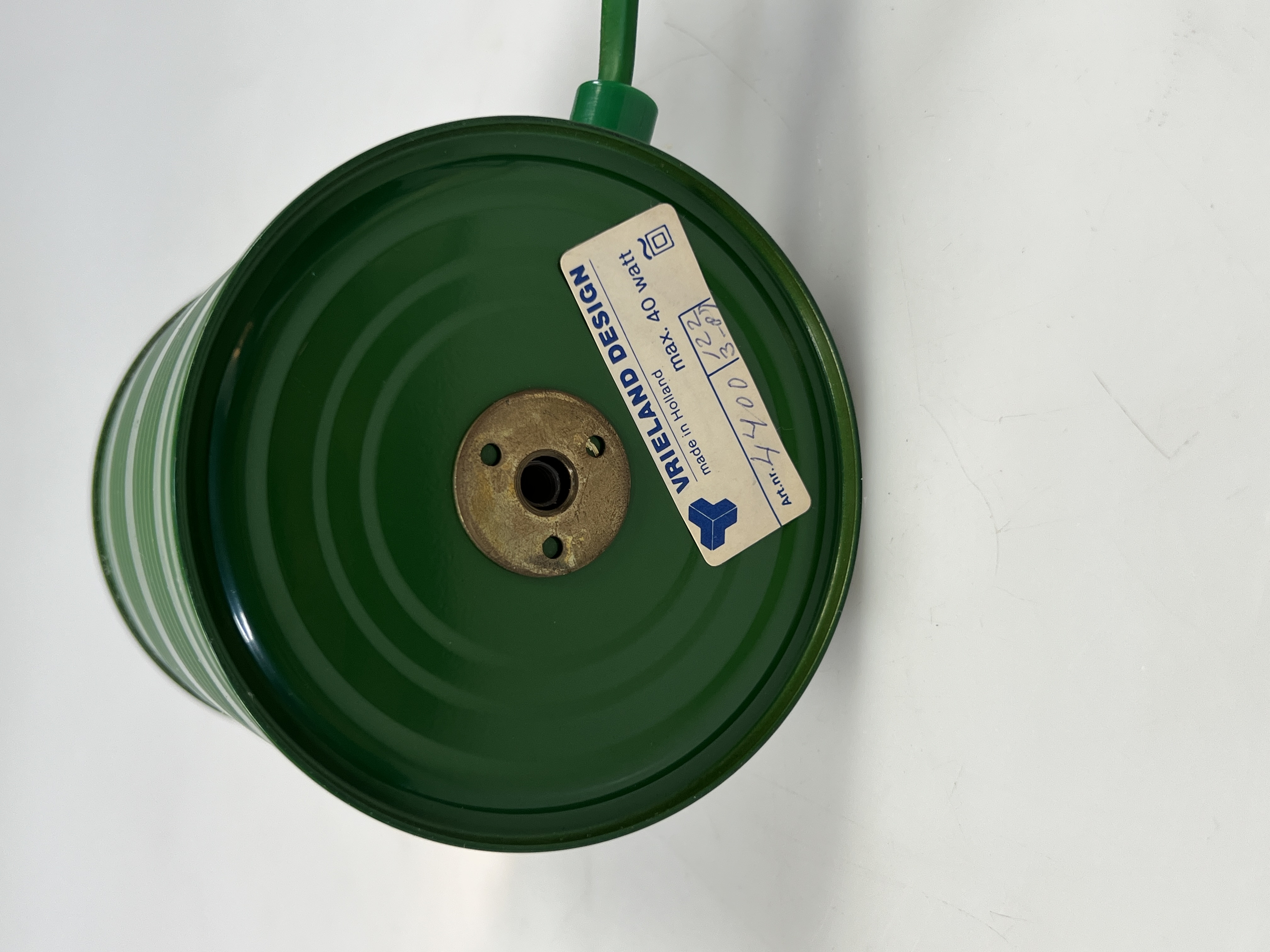 Vintage Groene Tin Can Lamp, Ad Van Berlo, Vrieland Design, 1980's image 10