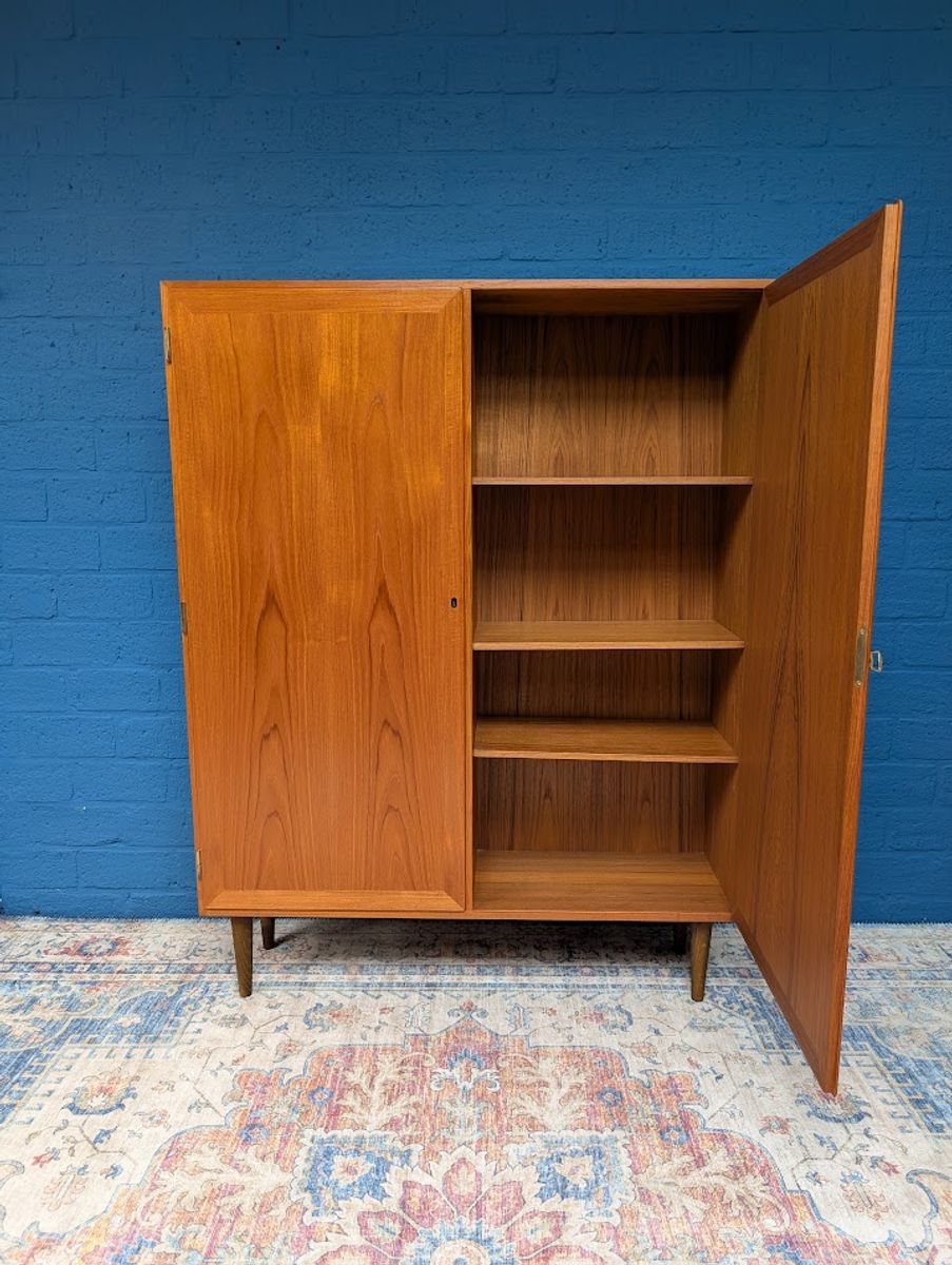 Vintage Kledingkast, Ontwerp Van Kai Winding Voor P. Jeppesen Møbelfabrik, Jaren 60 image 6