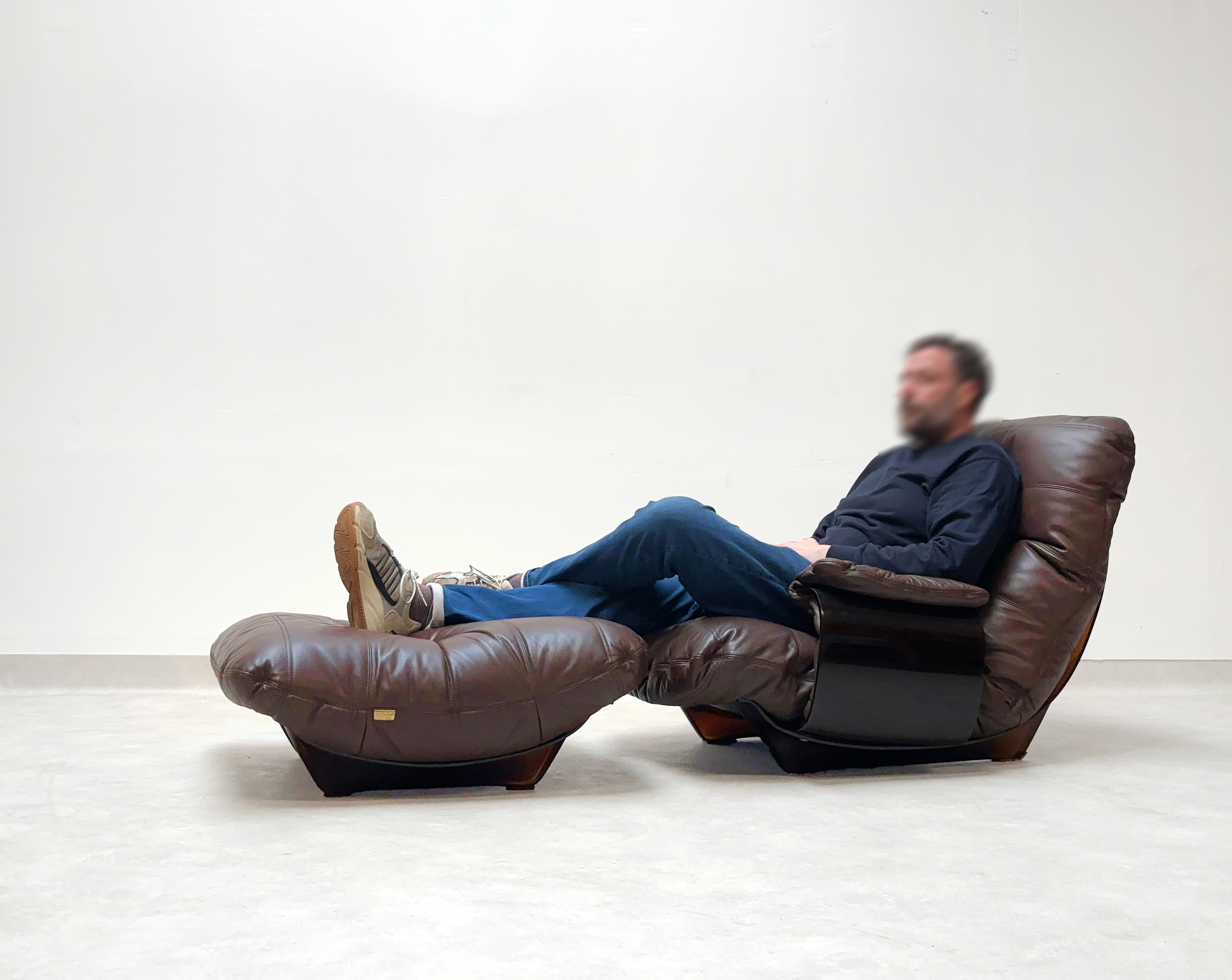 Ligne Roset Marsala - Fauteuil En Ottman - Bruin Leder image 7