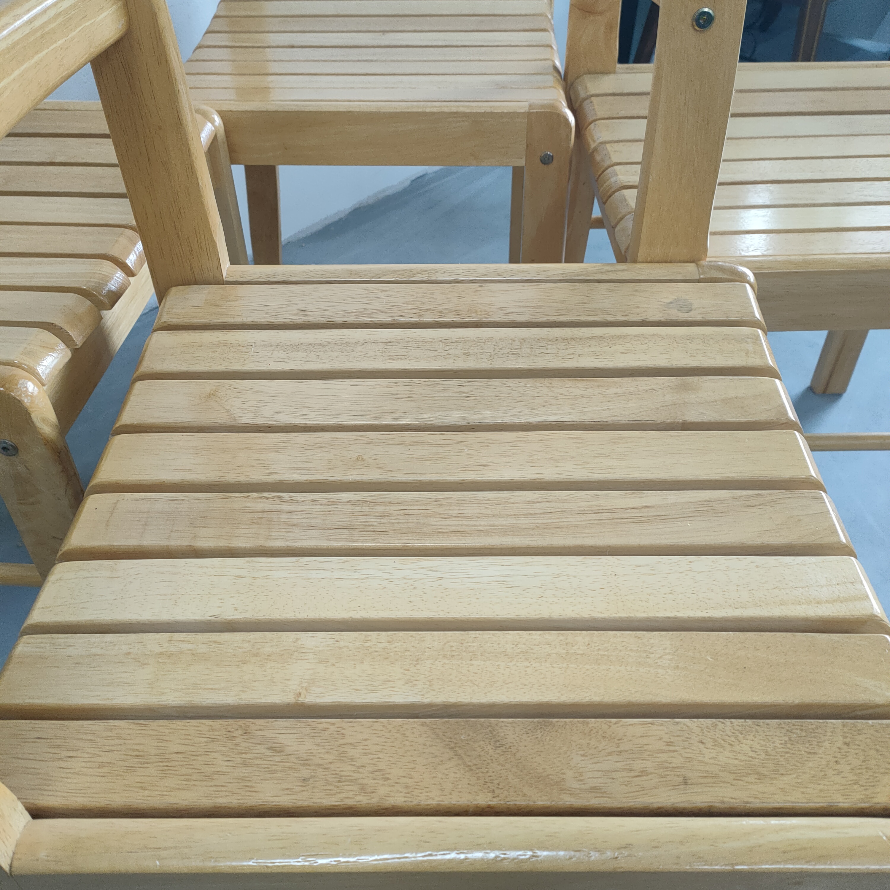 Set (van 4) Scandinavische Beukenhouten Eetkamerstoelen image 11