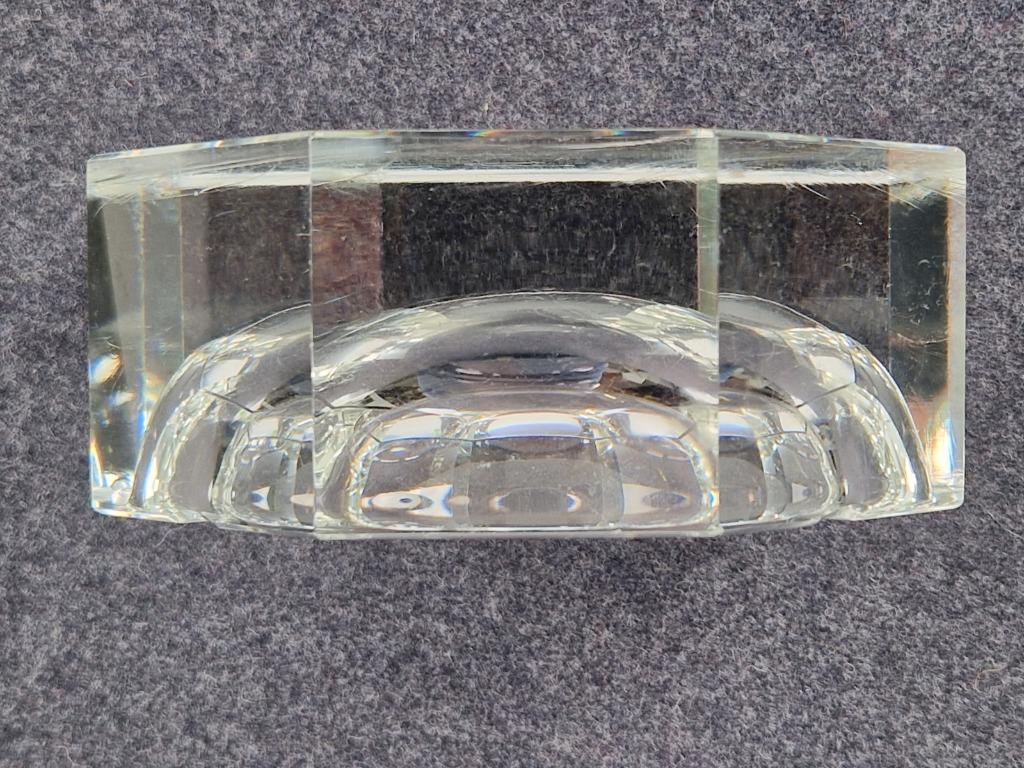 Mid-century Moser Kristallen Asbak Gemerkt ‘50 Kristal Rare image 18