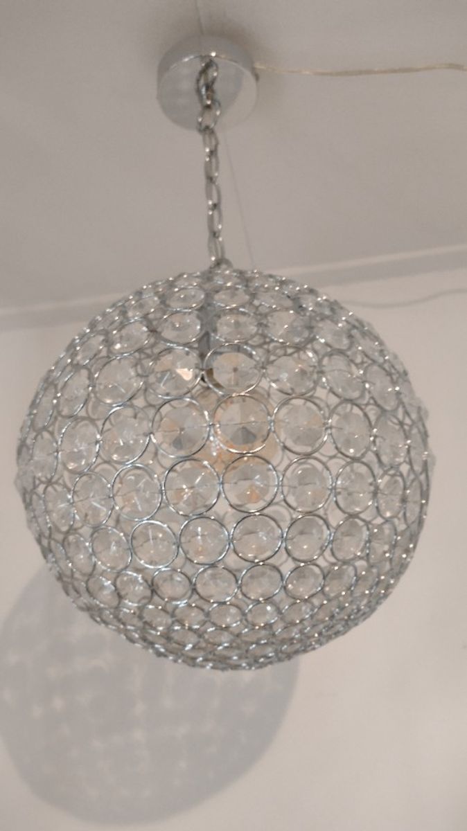 Vintage Hanglamp Met Kristal Glas image 7