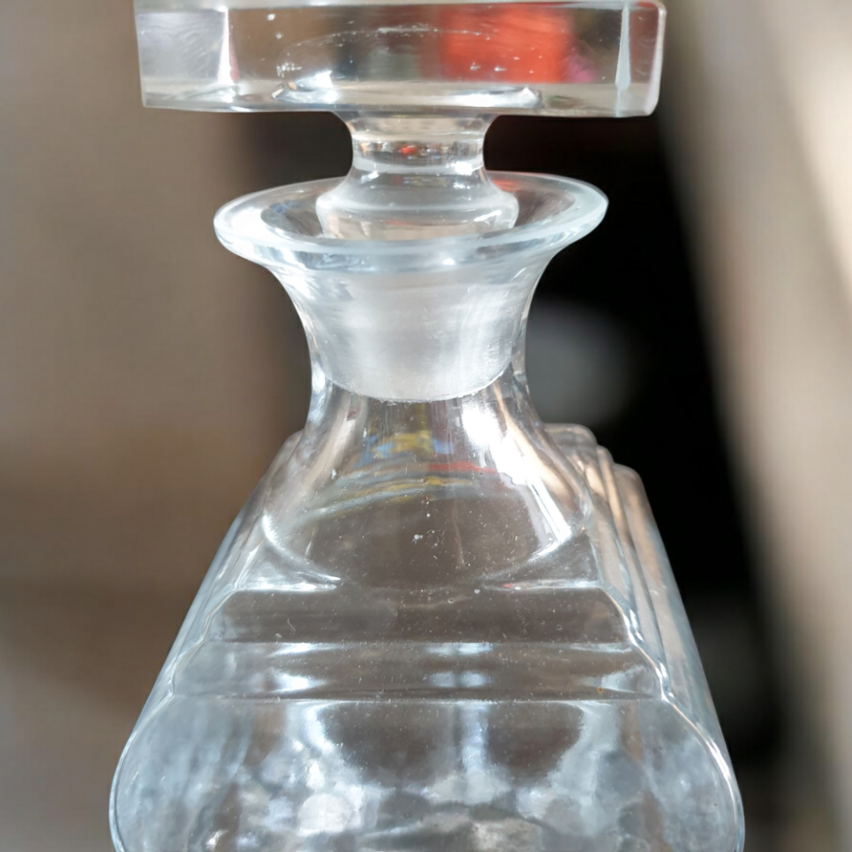 Prachtige Glazen / Kristallen Karaf Strakke Vormen image 3