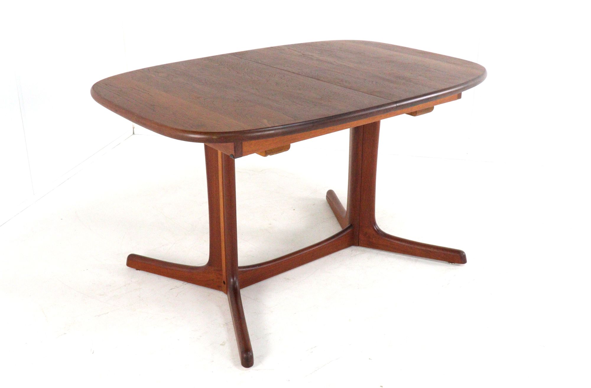 Ovalen 2x Verlengbare Eettafel Massief Teak Deens image 6