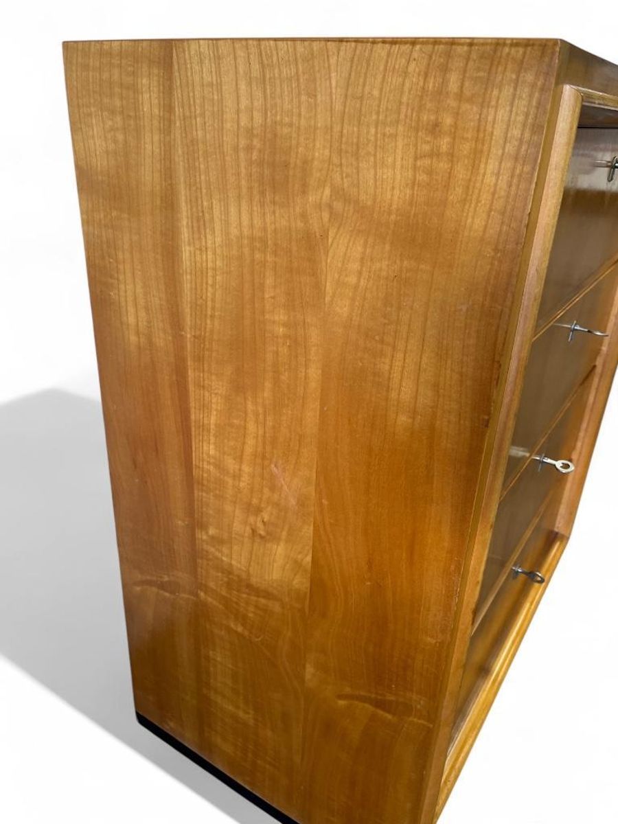 Vintage Houten Ladekast Kast – 4 Lades Met Metalen Grepen image 4