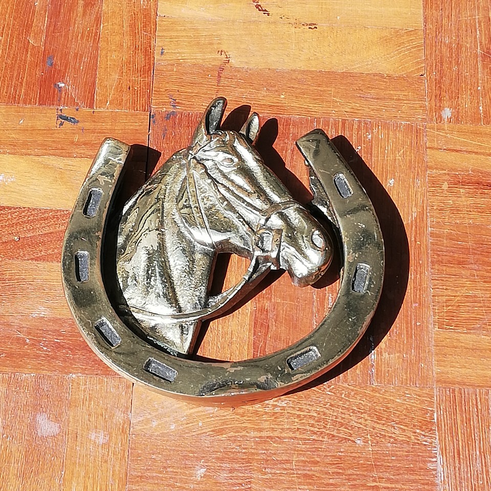 Messing Deurklopper Paard image 3