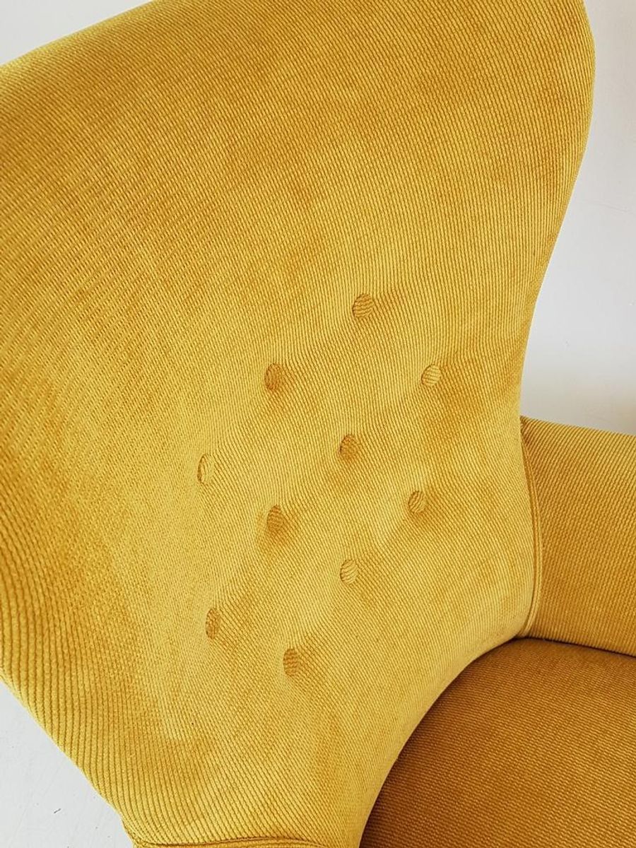 Vintage Artifort Theo Ruth Fauteuil Geel Nieuw Gestoffeerd image 9