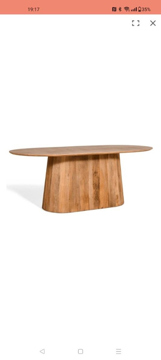 By fonQ Grand Eettafel Lichtbruin Mangohout image 3