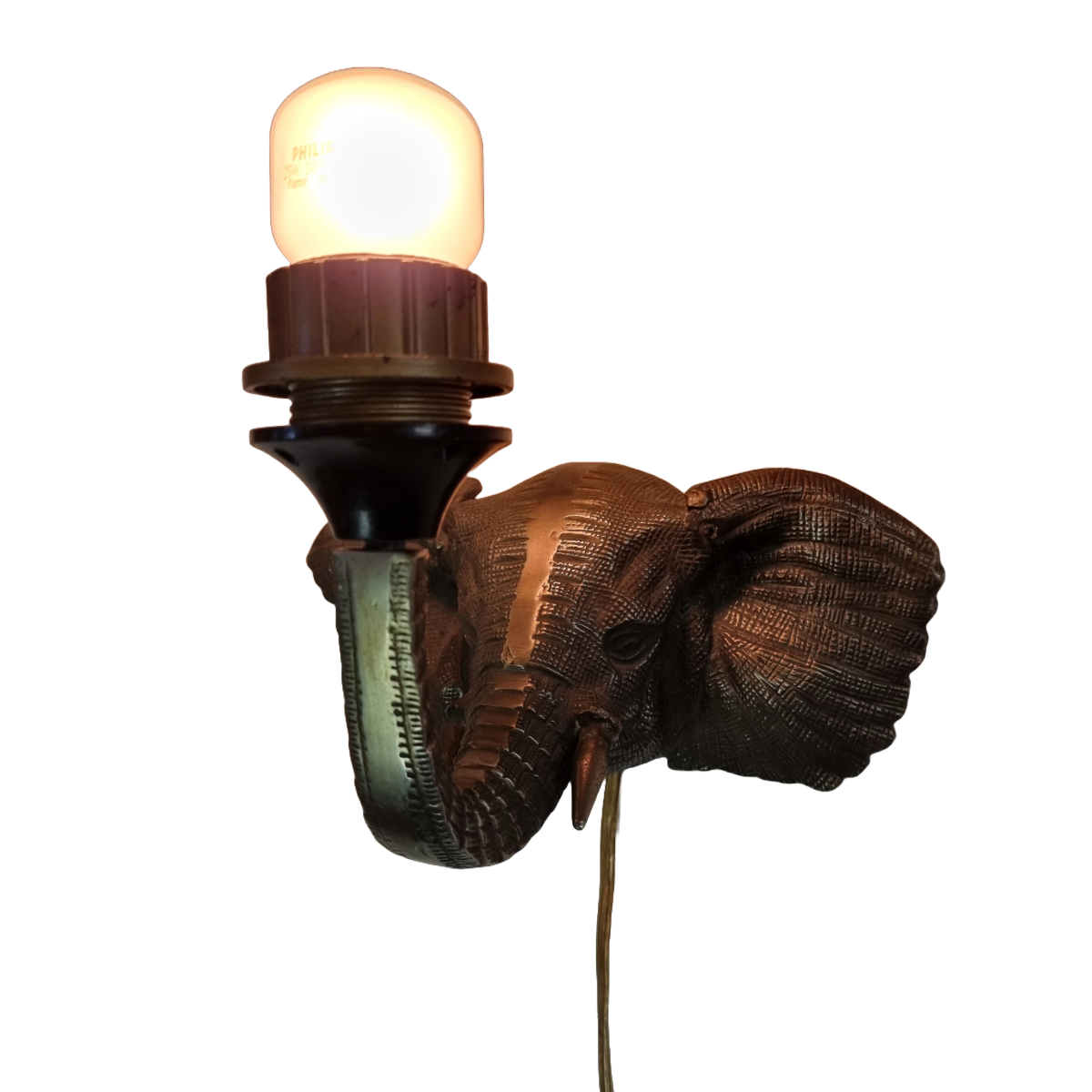 Olifanten Wandlamp Massief Messing image 4