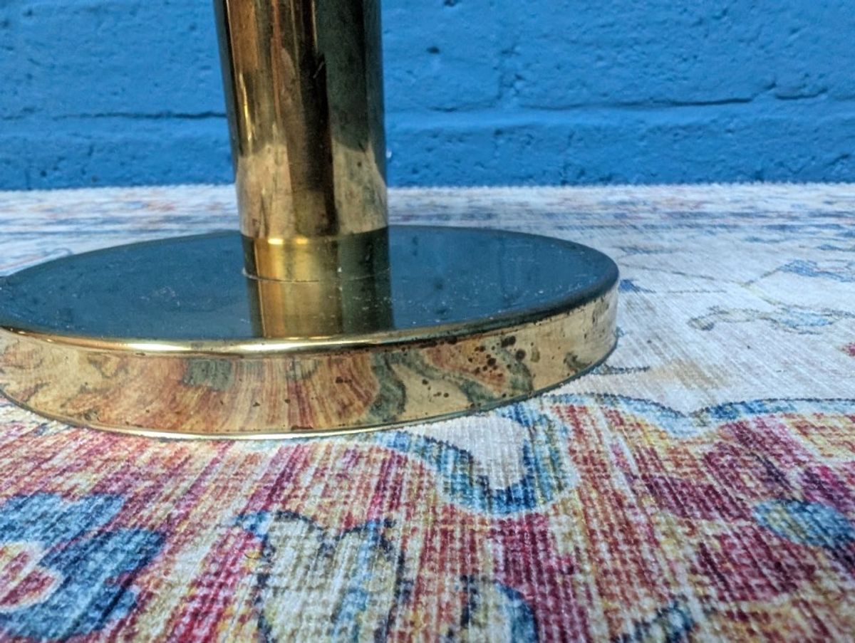 Vintage Glazen Tafellamp, Deens Design image 9